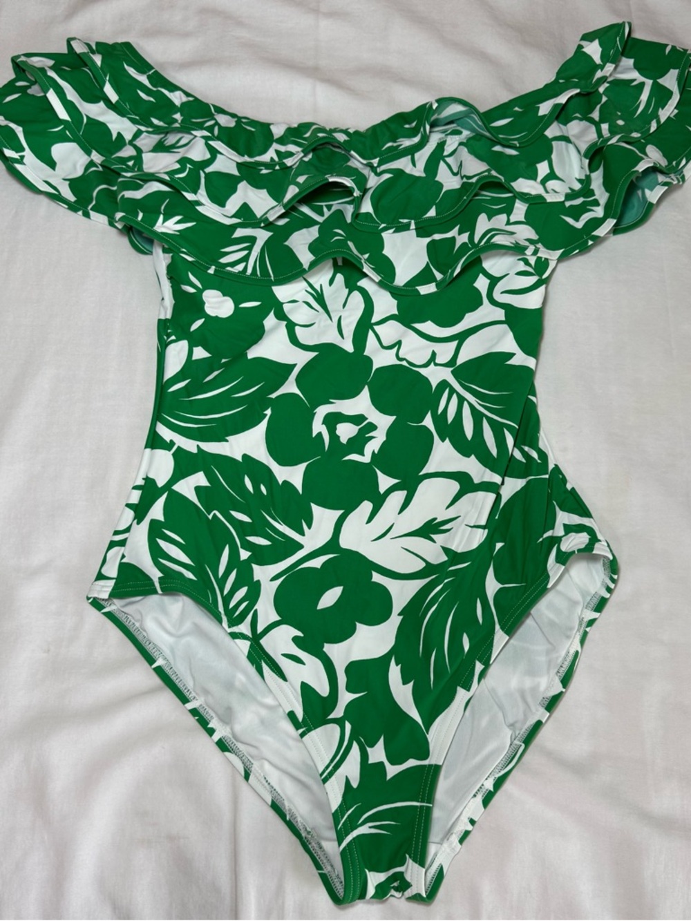 kate spade Green and White Floral One-Piece Swimsuit